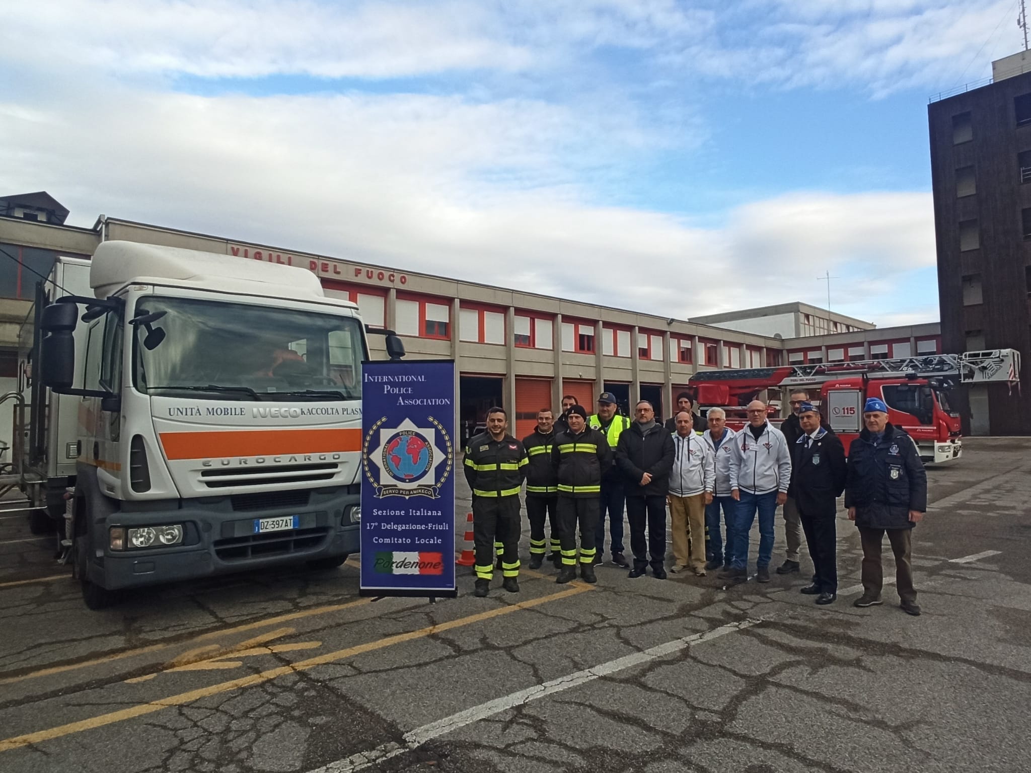 Autoemoteca presso il comando Vigili del Fuoco di Pordenone